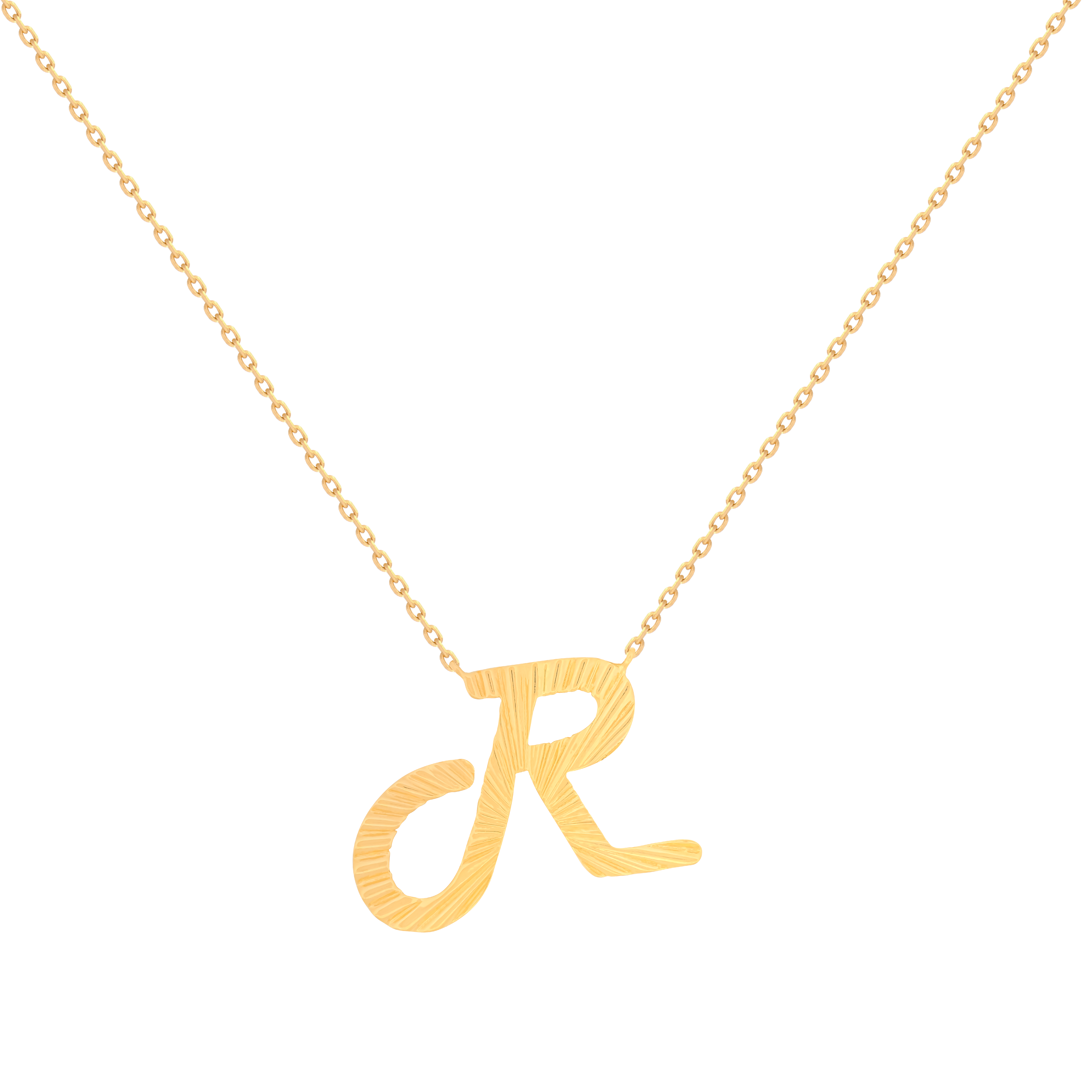 Necklace 18k gold English Letter
