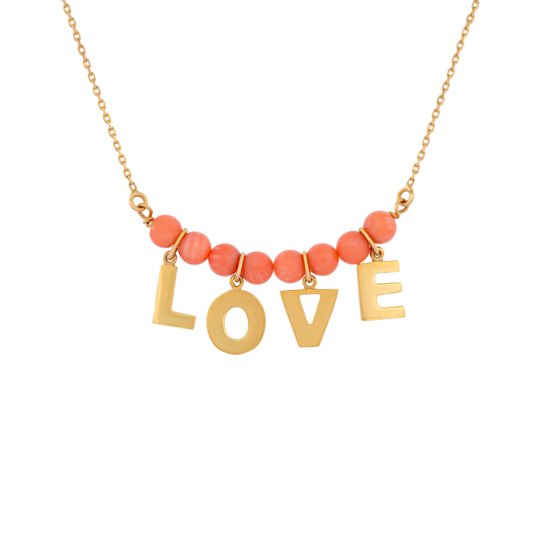 18K Gold "LOVE" Pendant Necklace