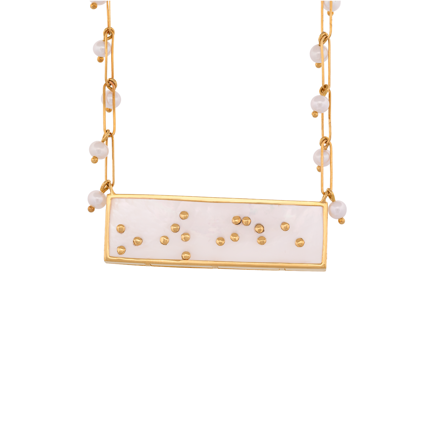Emirati Pride Mother-of-Pearl Pendant Necklace