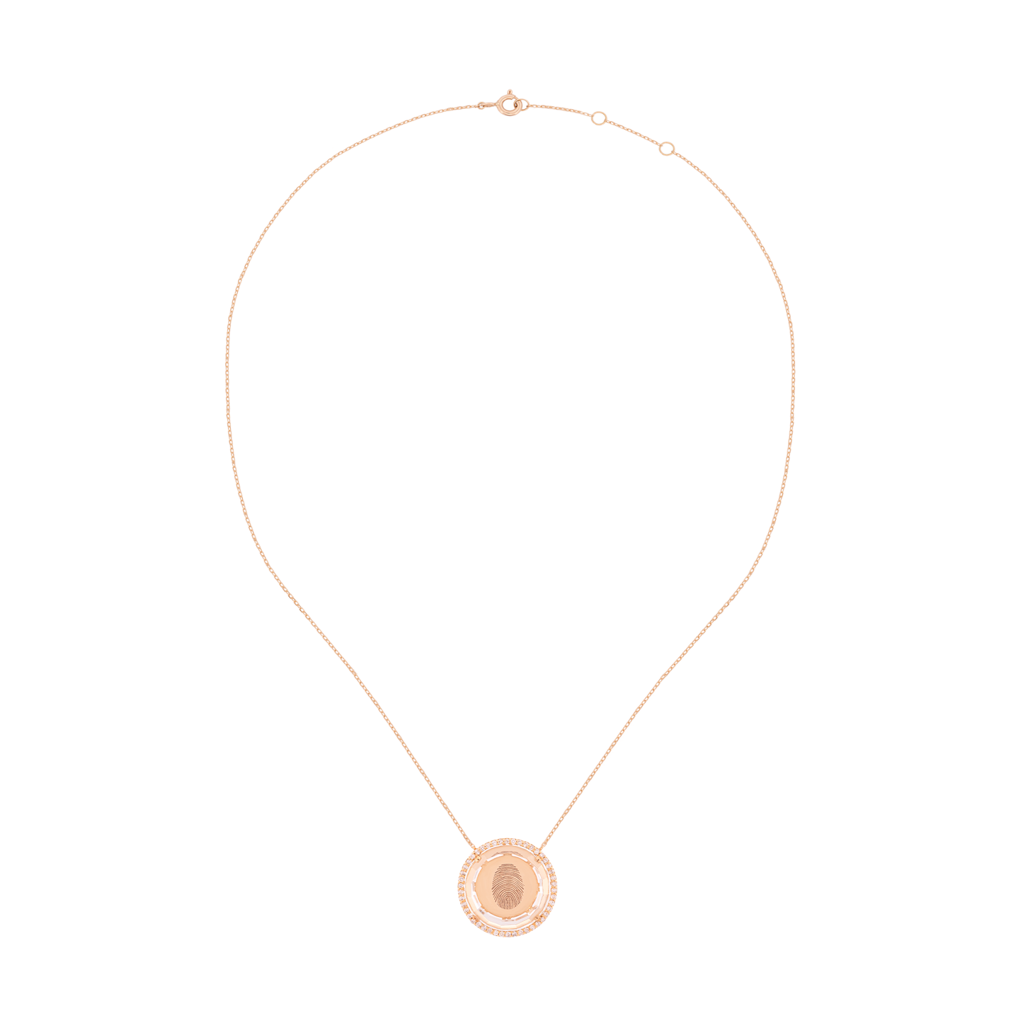 18K Gold Fingerprint Memorial Pendant