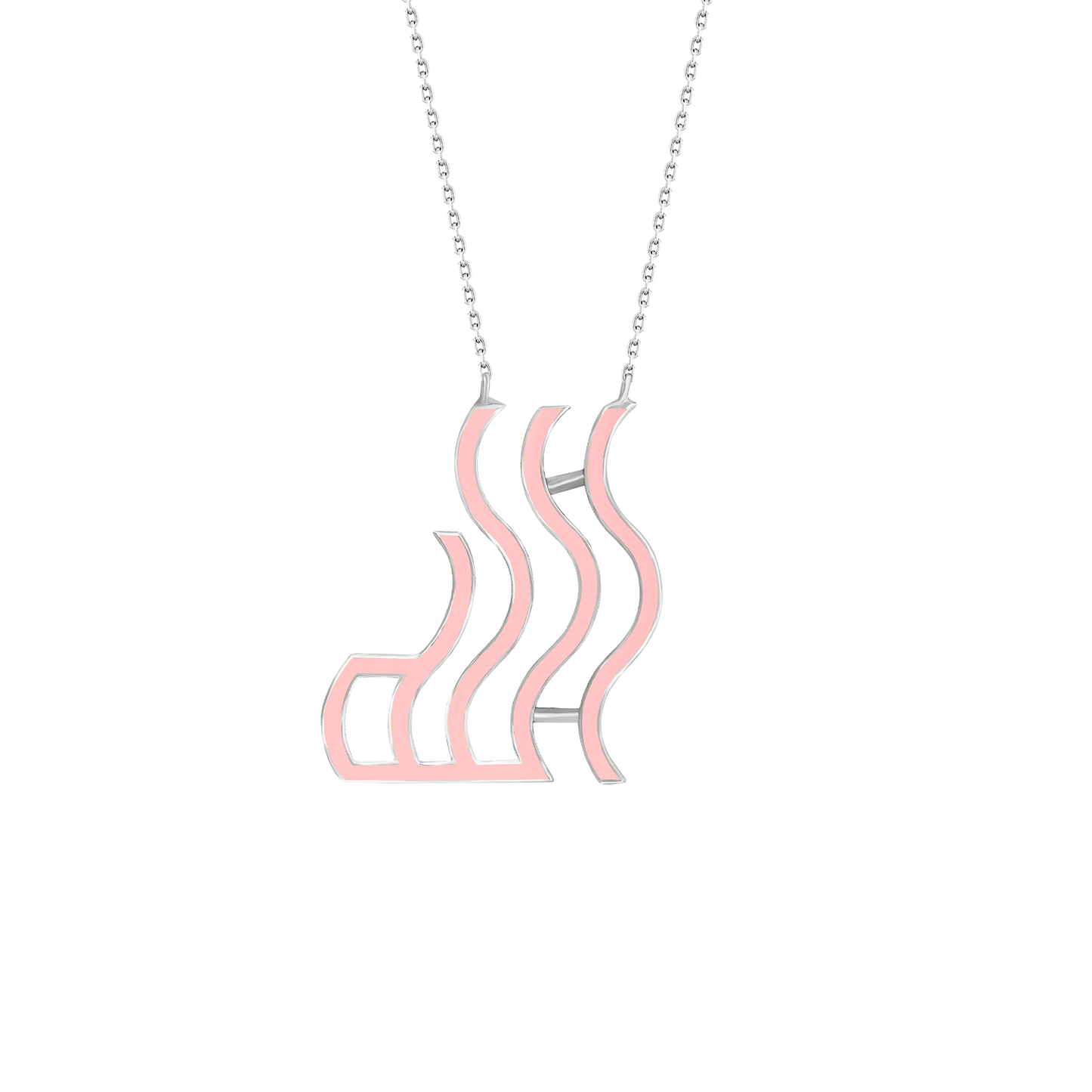 The "Sorbet" Linear Waves Necklace