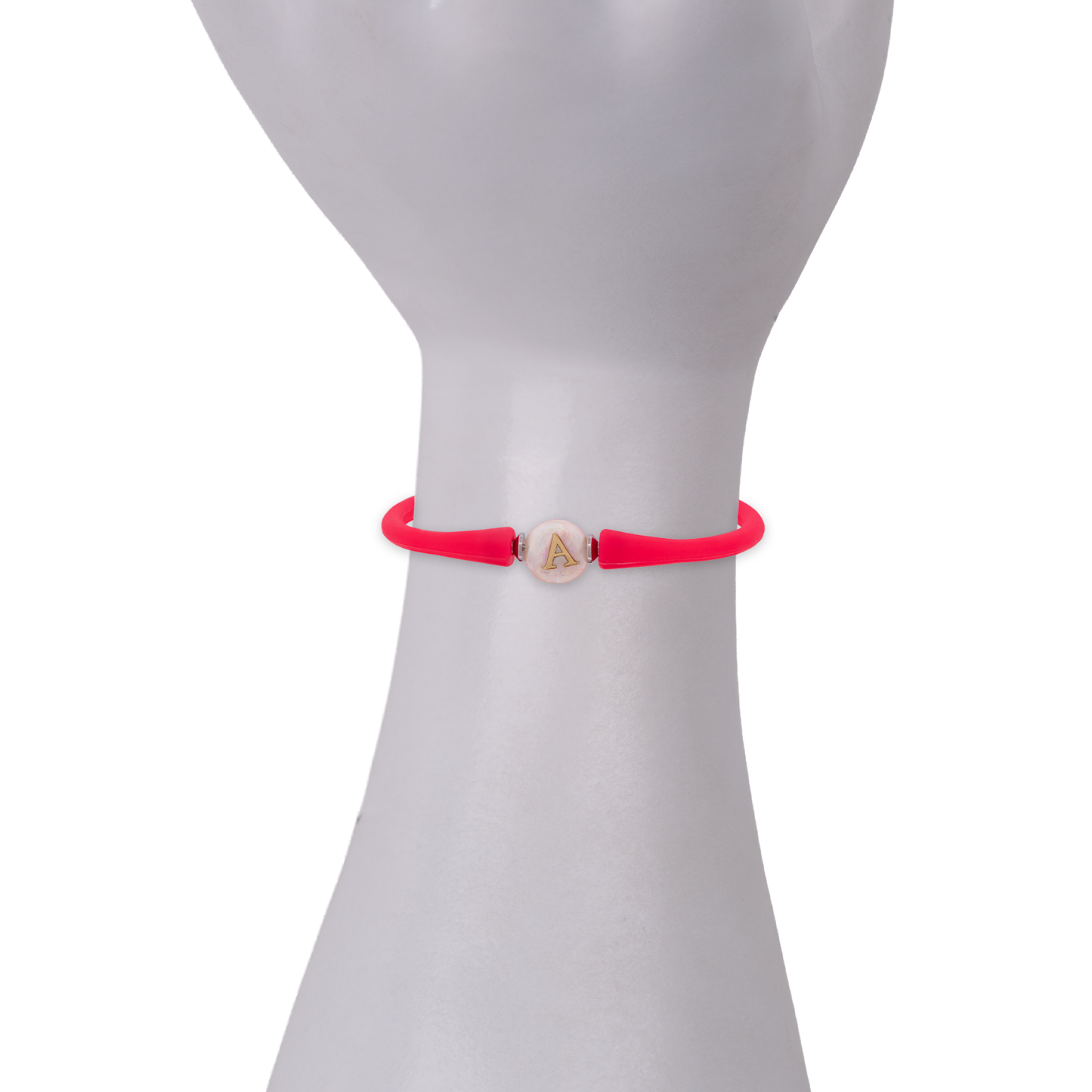 Mother of Pearl & Gold "A" Initial Bracelet