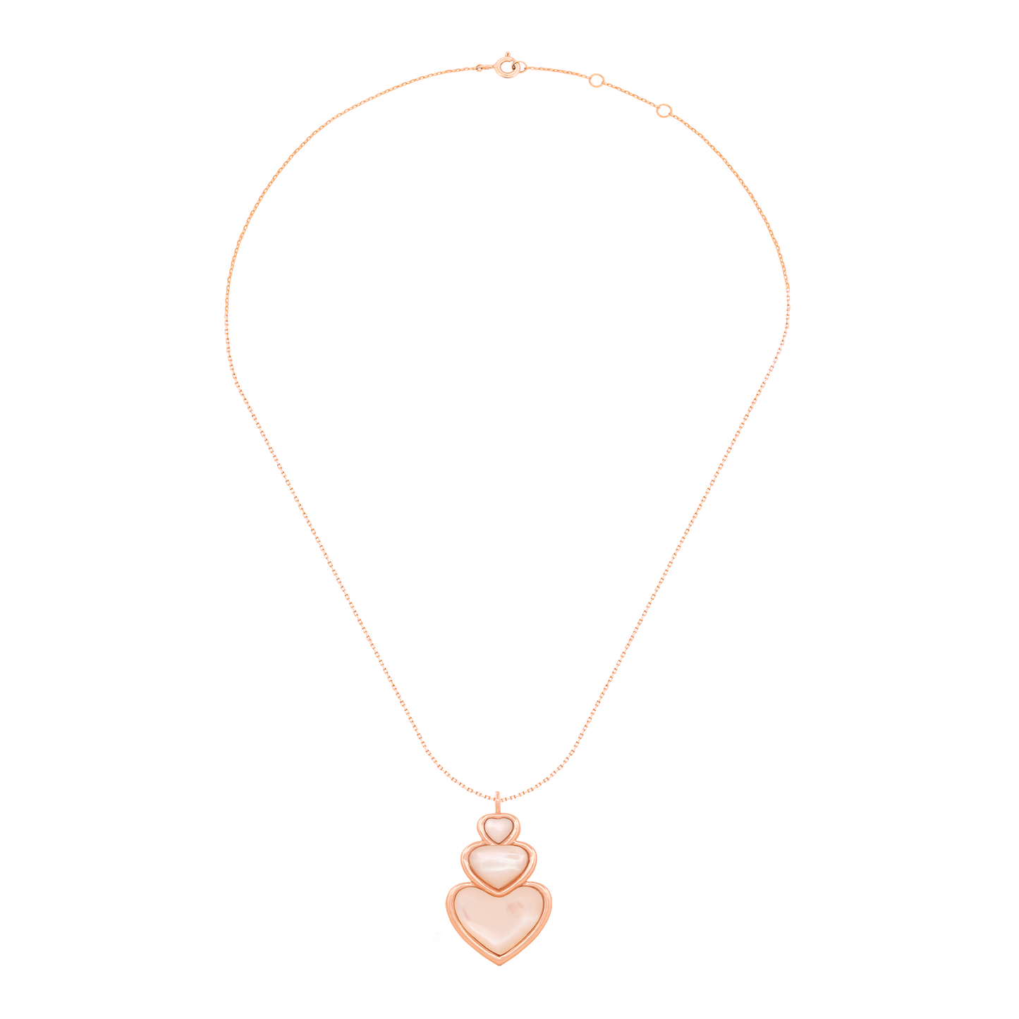 18K Rose Gold Mother of Pearl Pendant Necklace