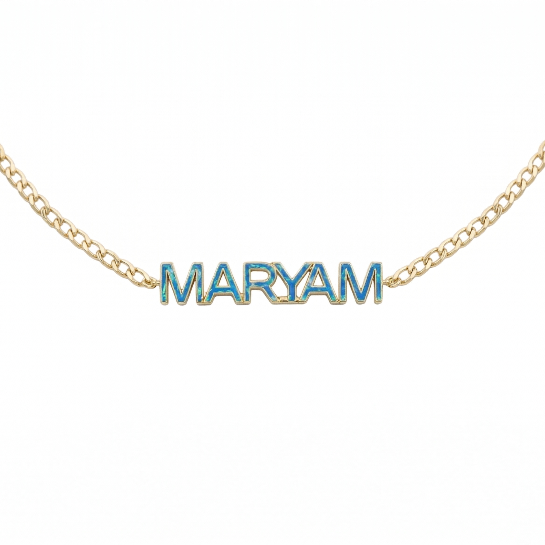 18K The "Maryam" Enamel Colored Nameplate