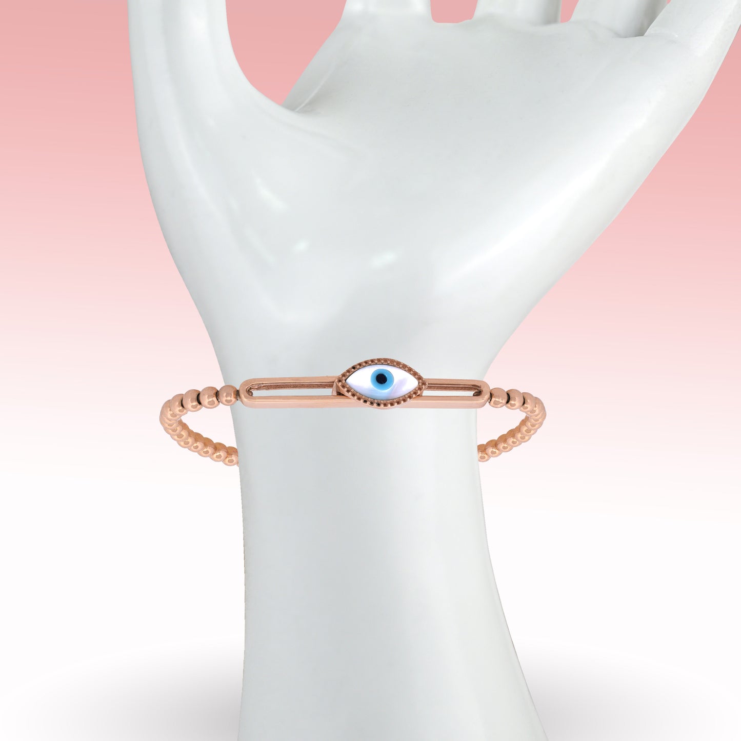 BRACELET 18K GOLD WITH EYE STONE