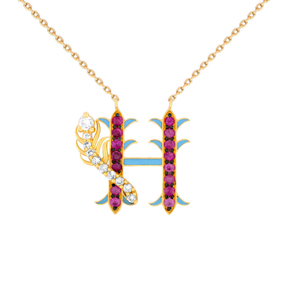 The "Majestic H", Diamond &amp; Enamel Pendant