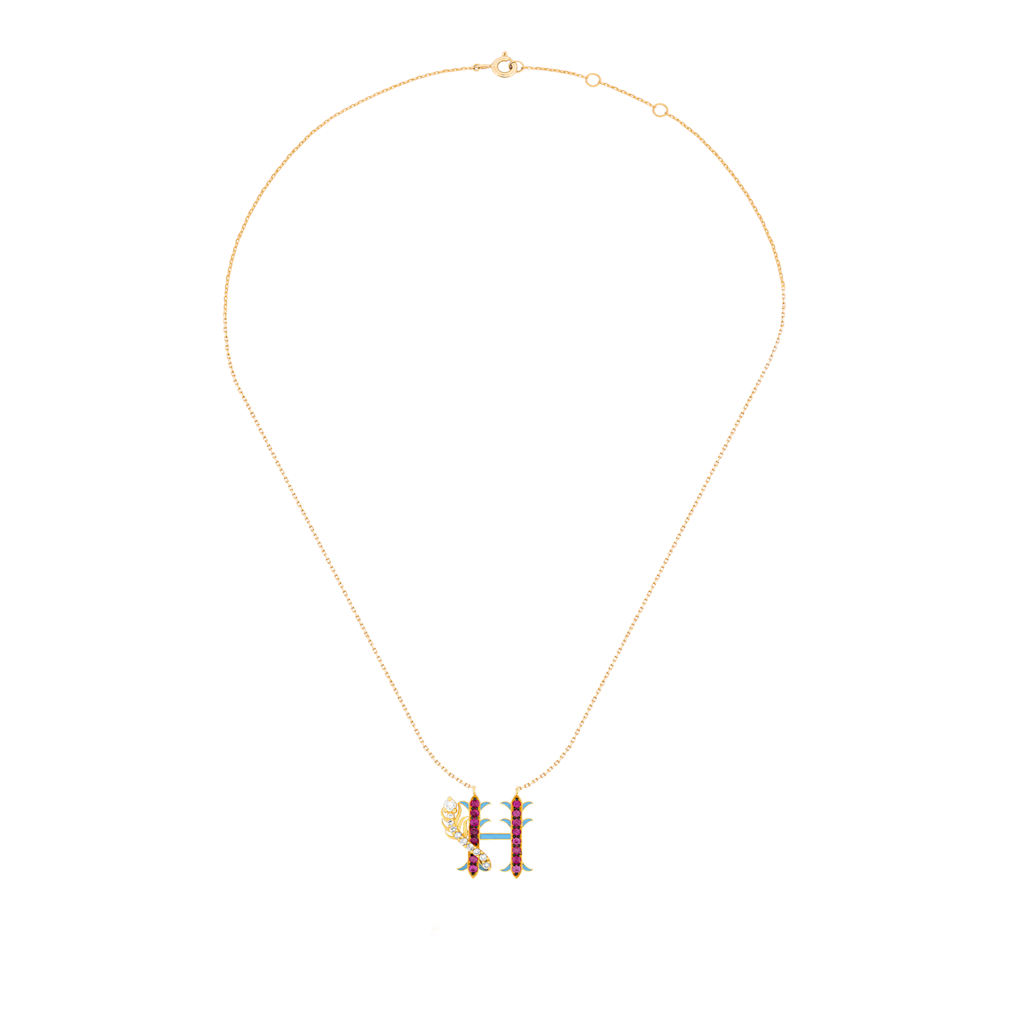 The "Majestic H", Diamond &amp; Enamel Pendant