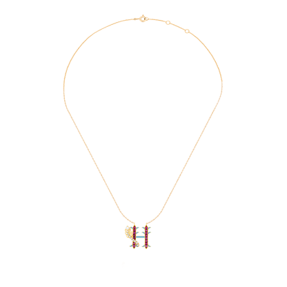 The "Majestic H", Diamond &amp; Enamel Pendant