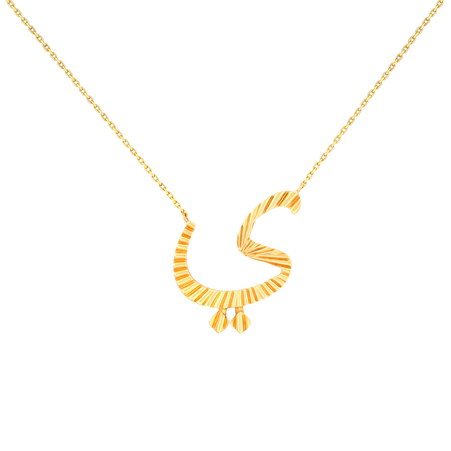 18K Sunburst Calligraphy "ي" Pendant