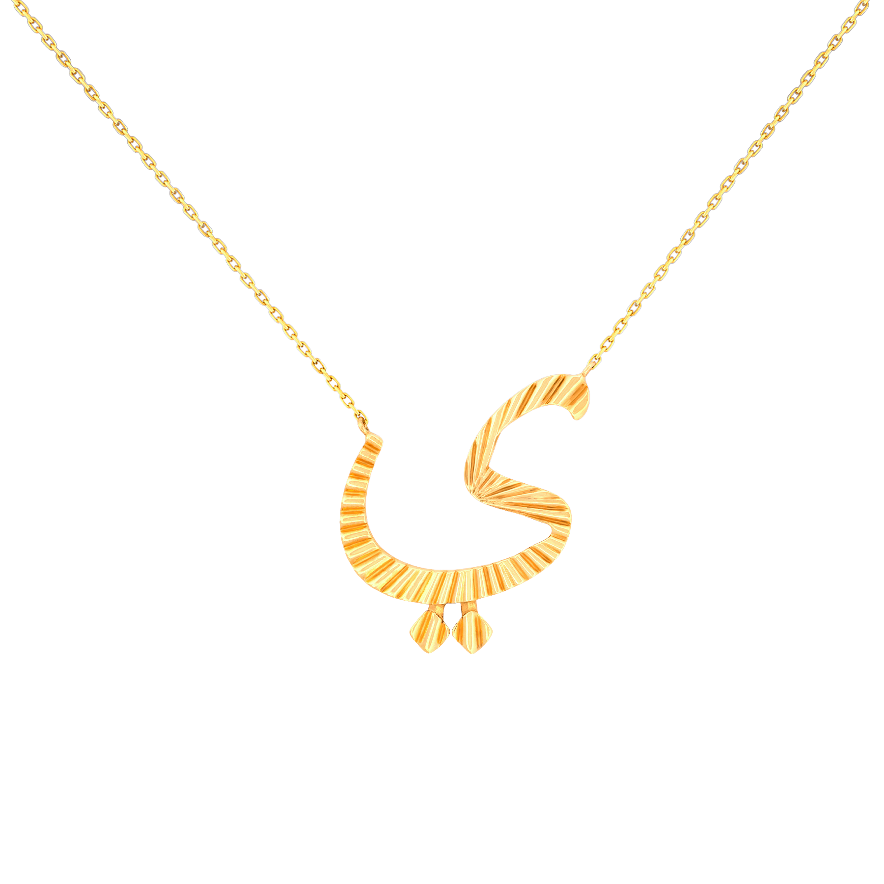 18K Sunburst Calligraphy "ي" Pendant