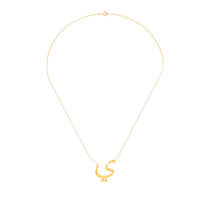 18K Sunburst Calligraphy "ي" Pendant