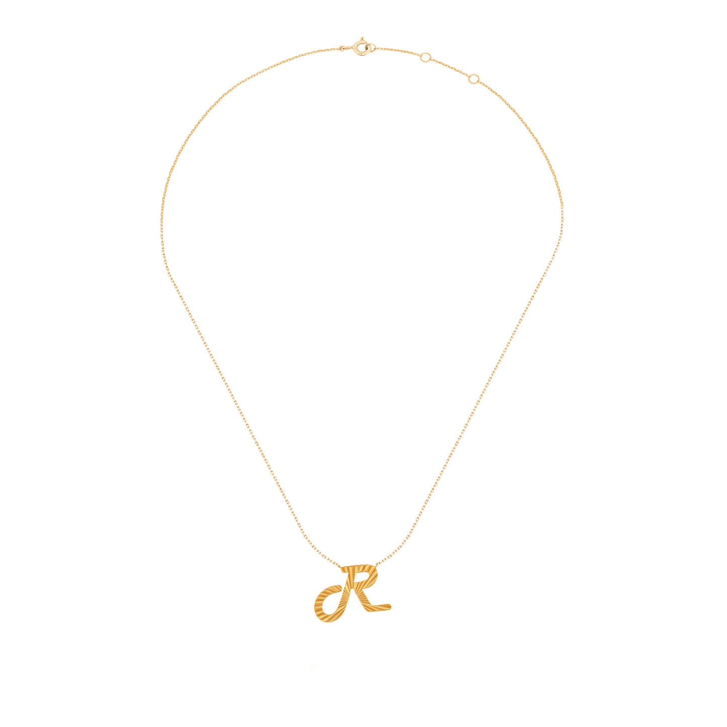 The Sunburst Calligraphy "R" Pendant