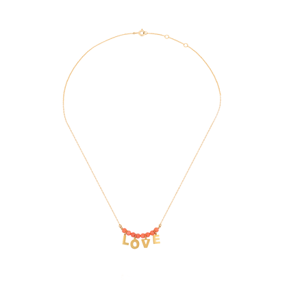 18K Gold "LOVE" Pendant Necklace