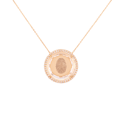 18K Gold Fingerprint Memorial Pendant