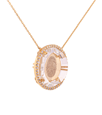 18K Gold Fingerprint Memorial Pendant