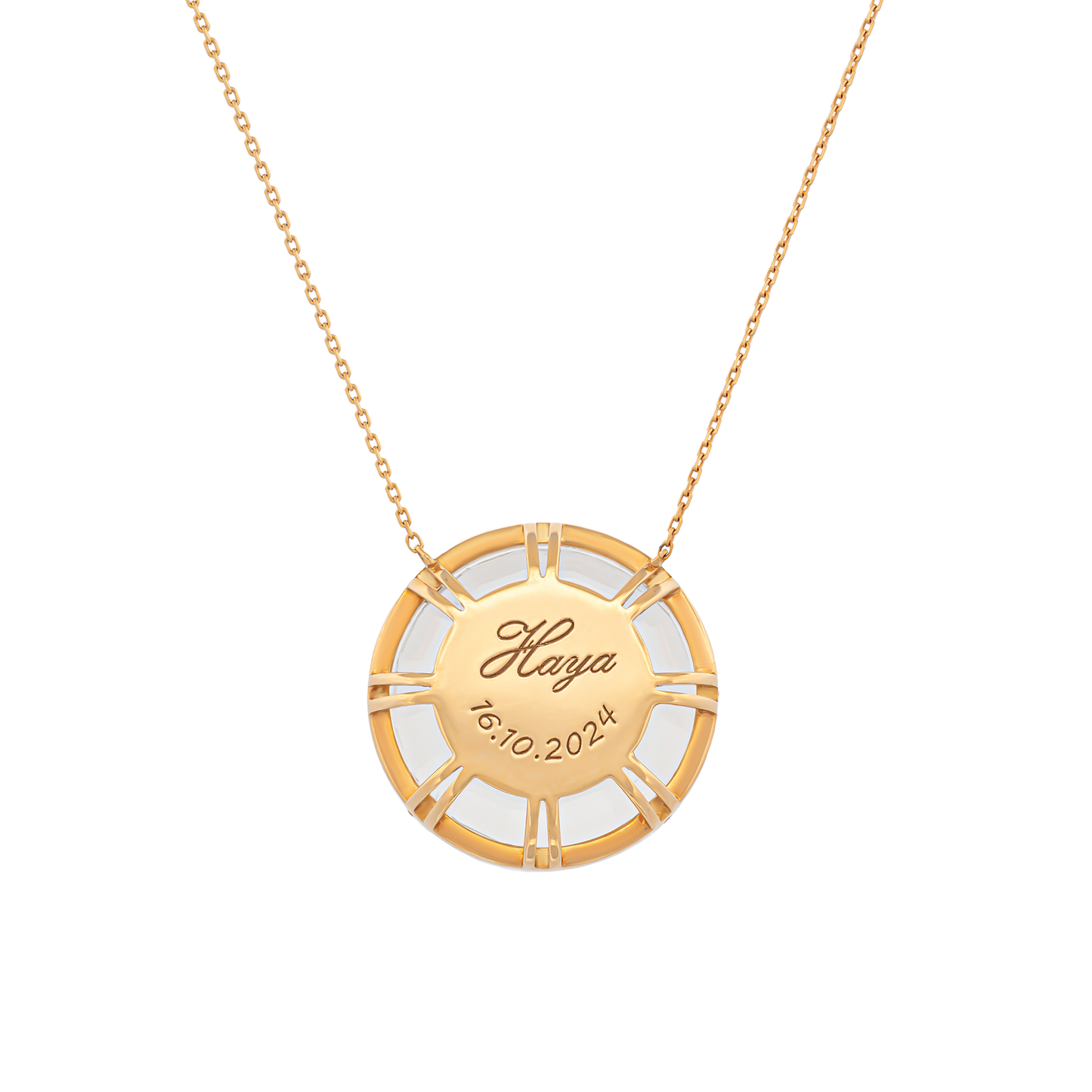 18K Gold Fingerprint Memorial Pendant