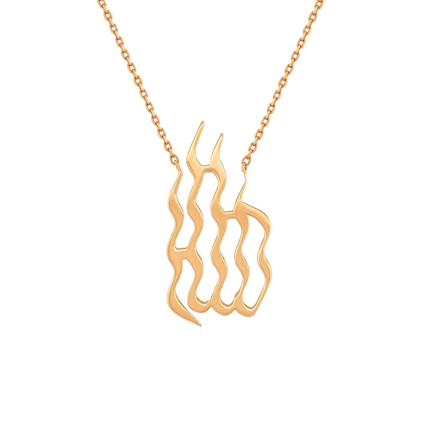The "Flame" Abstract Calligraphy Pendant