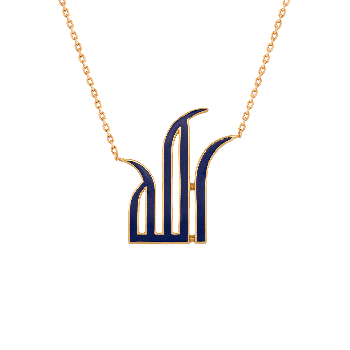The "Verre" Midnight Blue Abstract Necklace