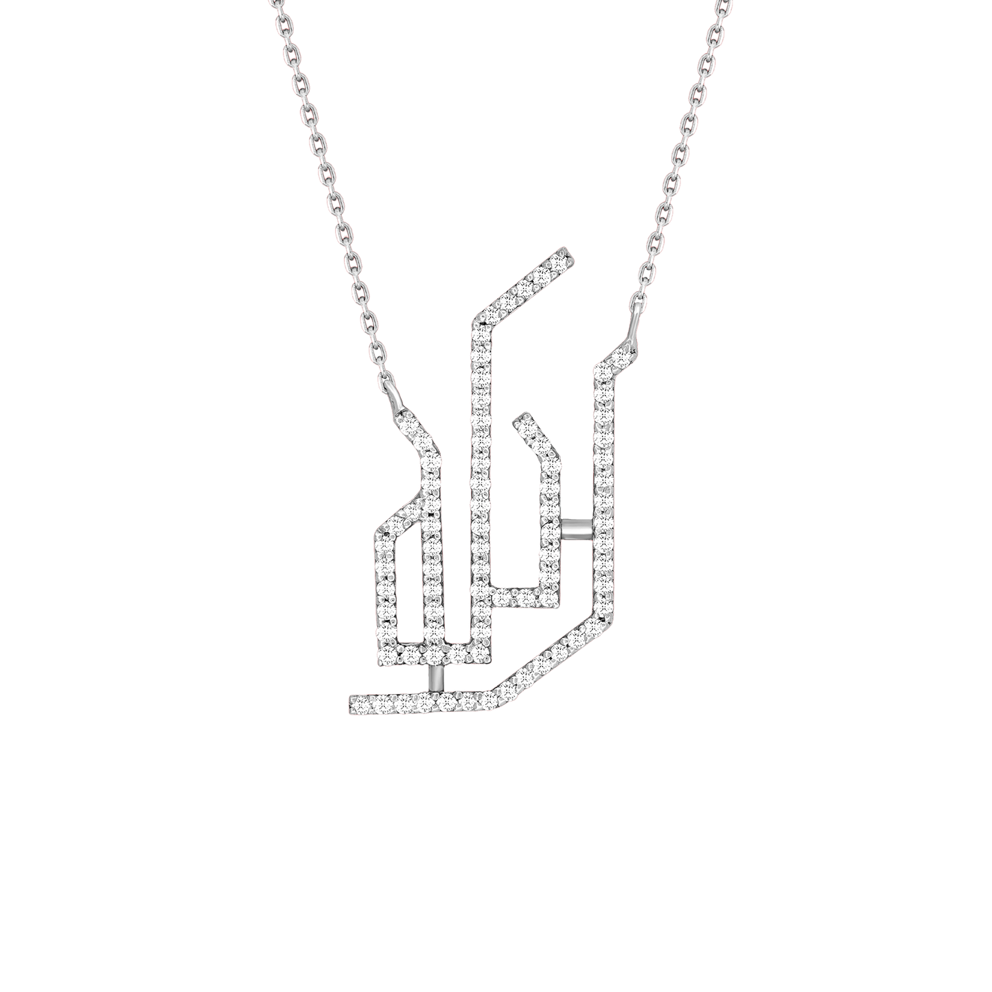 The Diamond Geometric Skyline Pendant