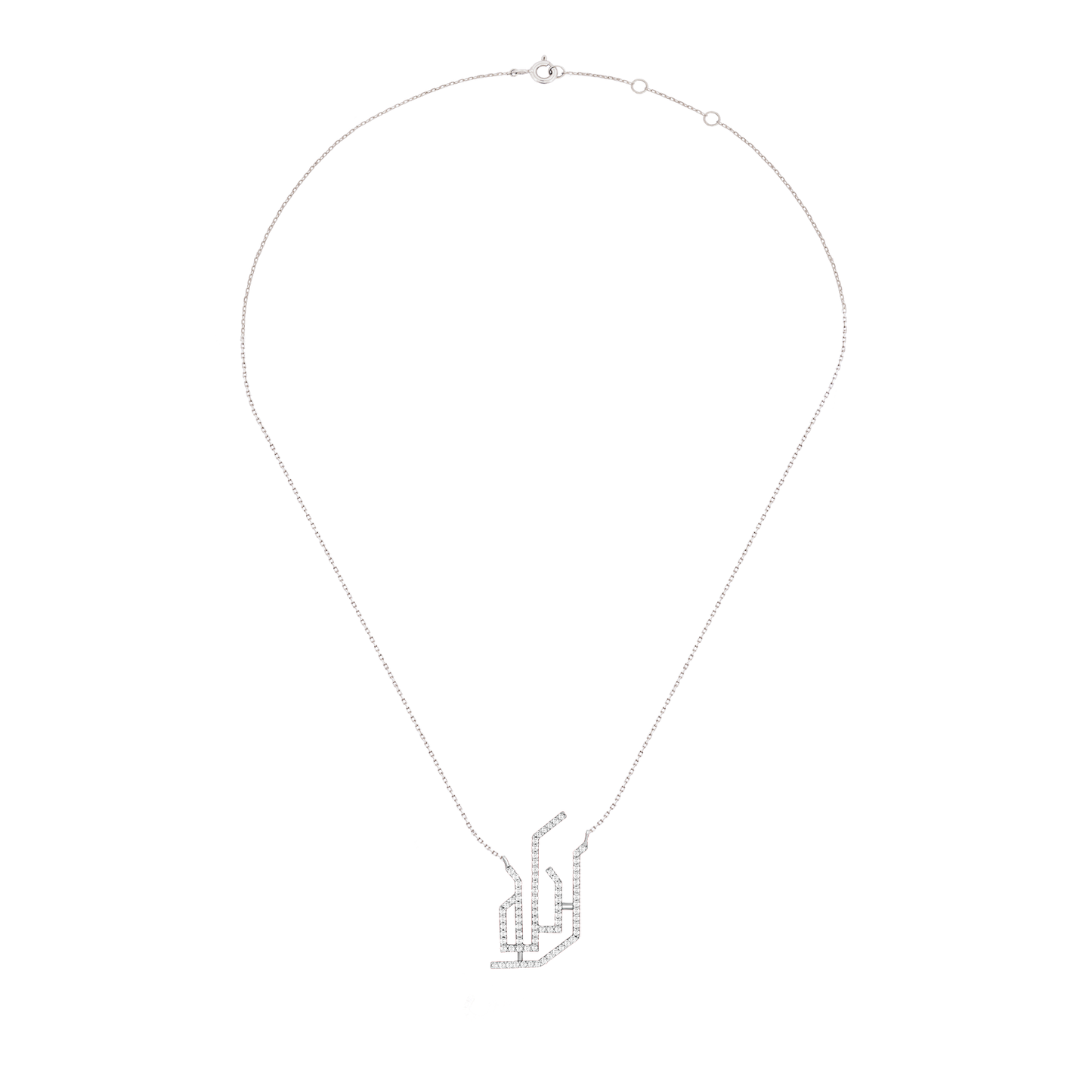 The Diamond Geometric Skyline Pendant