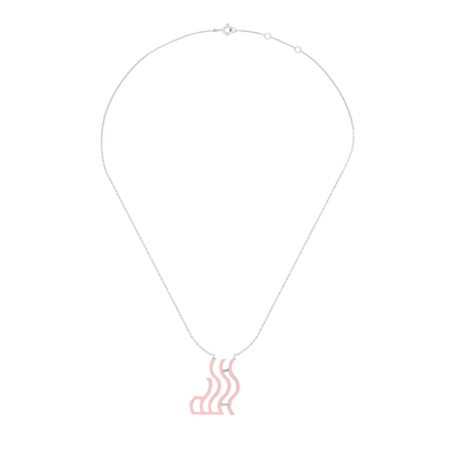 The "Sorbet" Linear Waves Necklace