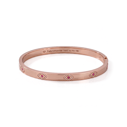 18K Rose Gold Evil Eye Bracelet