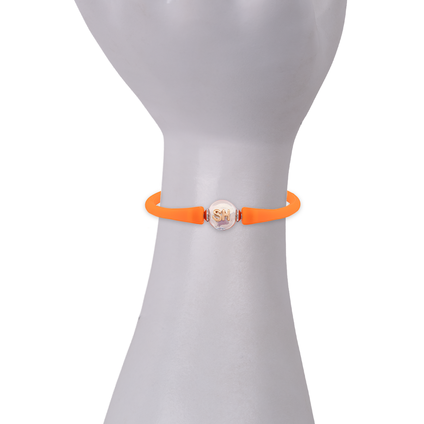 Mother of Pearl & Gold "SH" Initial Bracelet