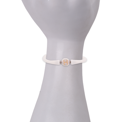 Mother of Pearl & Gold "H" Initial Bracelet