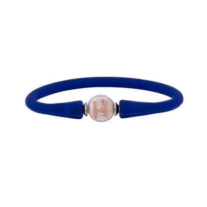 Mother of Pearl & Gold "H" Initial Bracelet