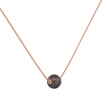 18K Rose Gold, Pearl & Diamond Necklace