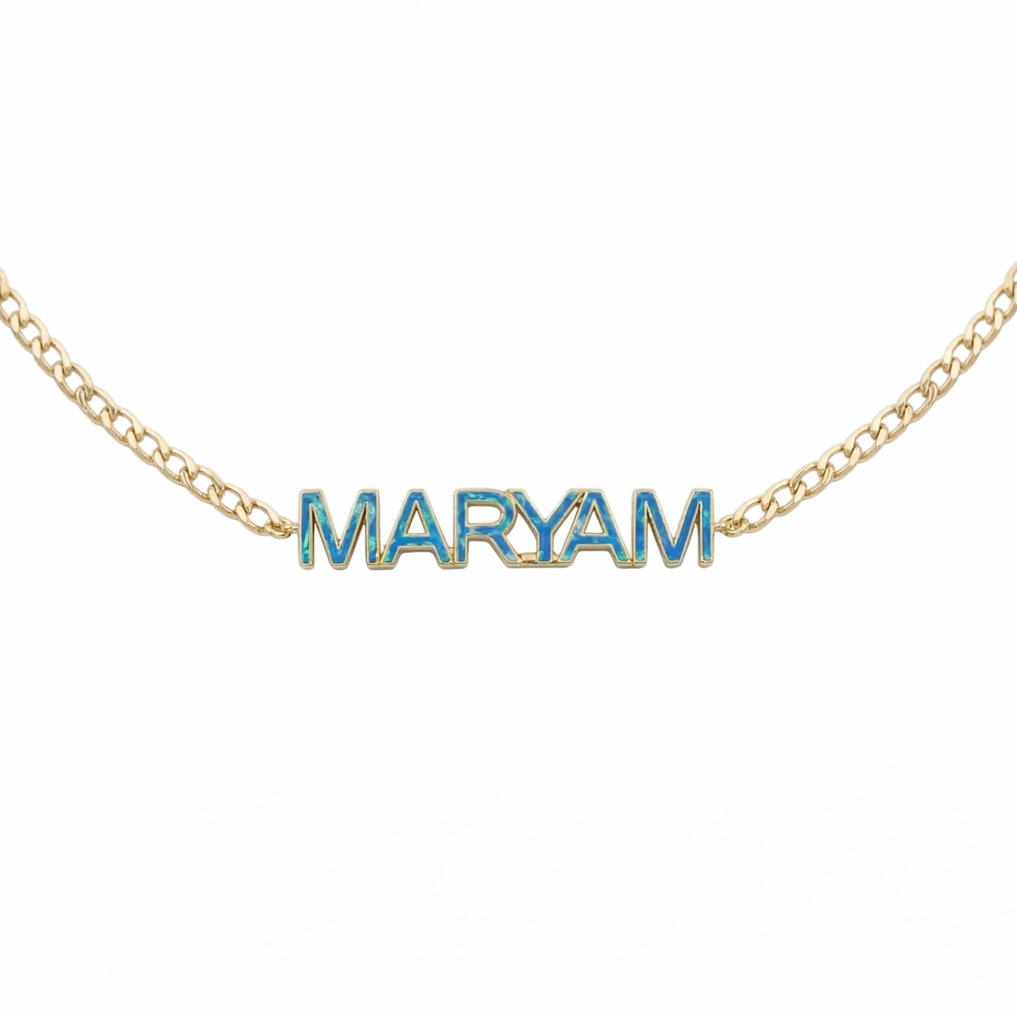 18K The "Maryam" Enamel Colored Nameplate