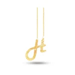 Letter H gold Pendant