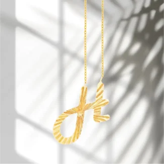 Letter H gold Pendant